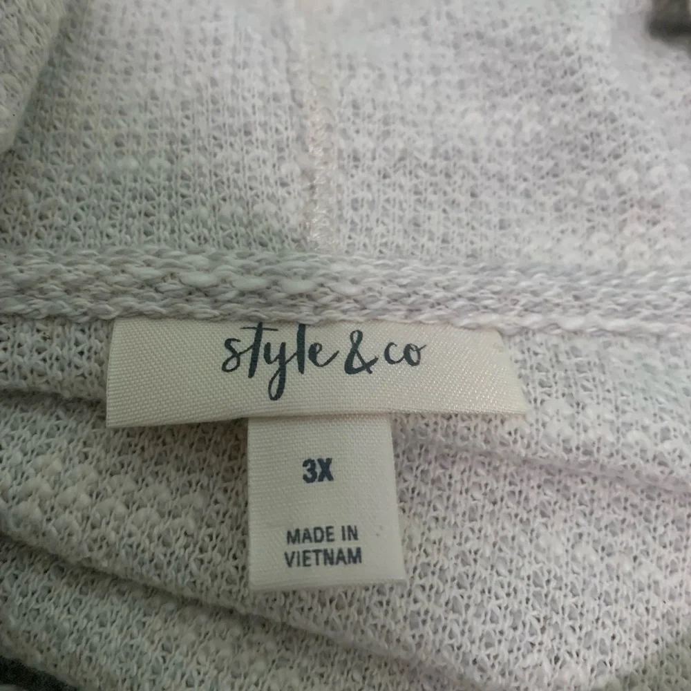 Style & Co Cowl Neck Top with nubby texture Size 3X NEW